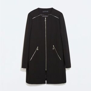 BNWOT Zara Black Zip Coat
